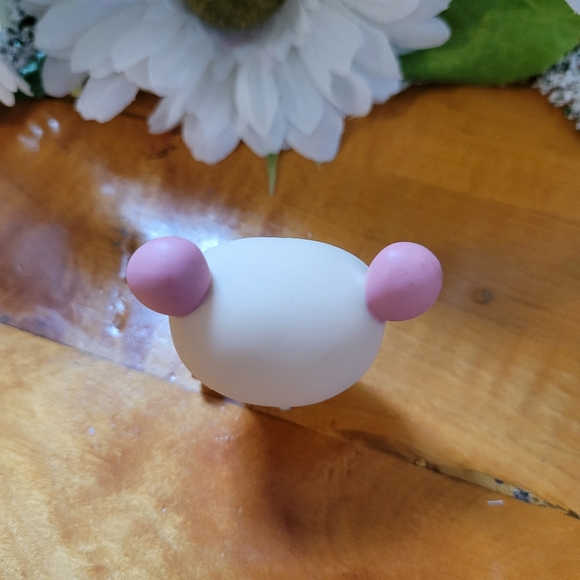 Littlest Pet Shop LPS #1328 Panda Bear Cream Pink Blue Eyes 2007 - Picture 7 of 11